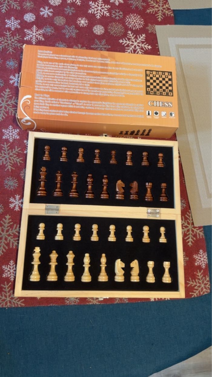 Coffret d’échecs 29 cm – bois aimanté - photo numéro 2