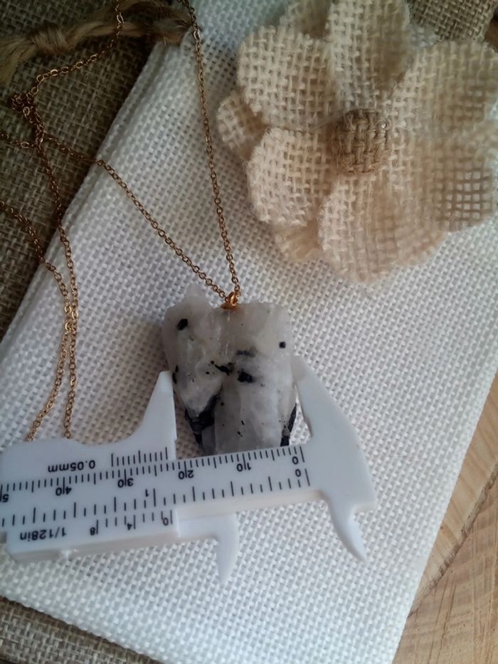 Collier pierre de péristérite naturelle - photo numéro 2