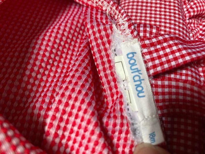 Maillot de bain vichy rouge Bardot 18 mois Bout'chou - photo numéro 5