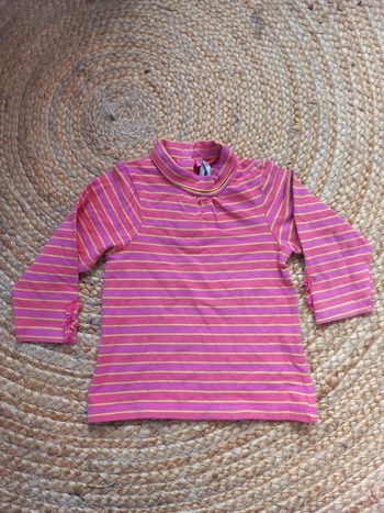 Tee-shirt col roulé fille 18 mois