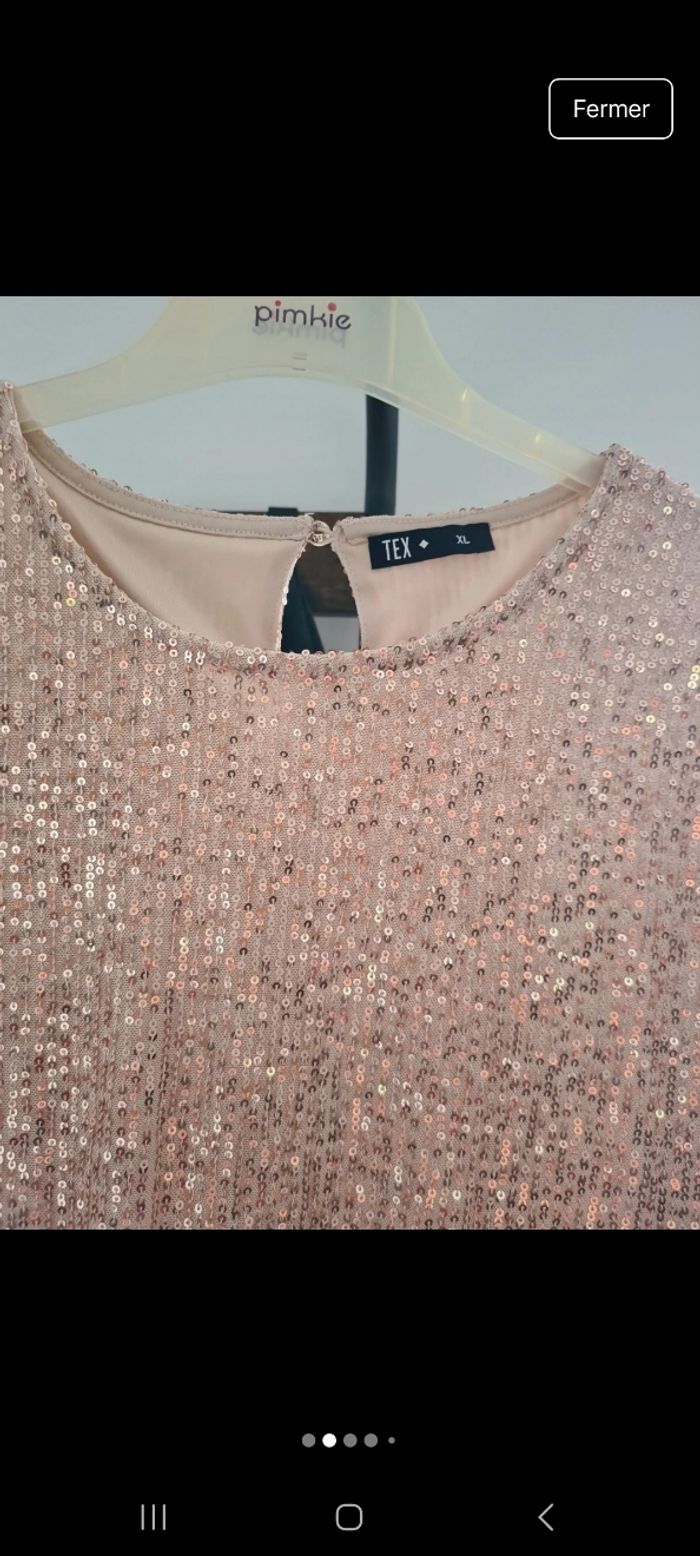 Robe tout en sequins  ou de chez tex - photo numéro 2
