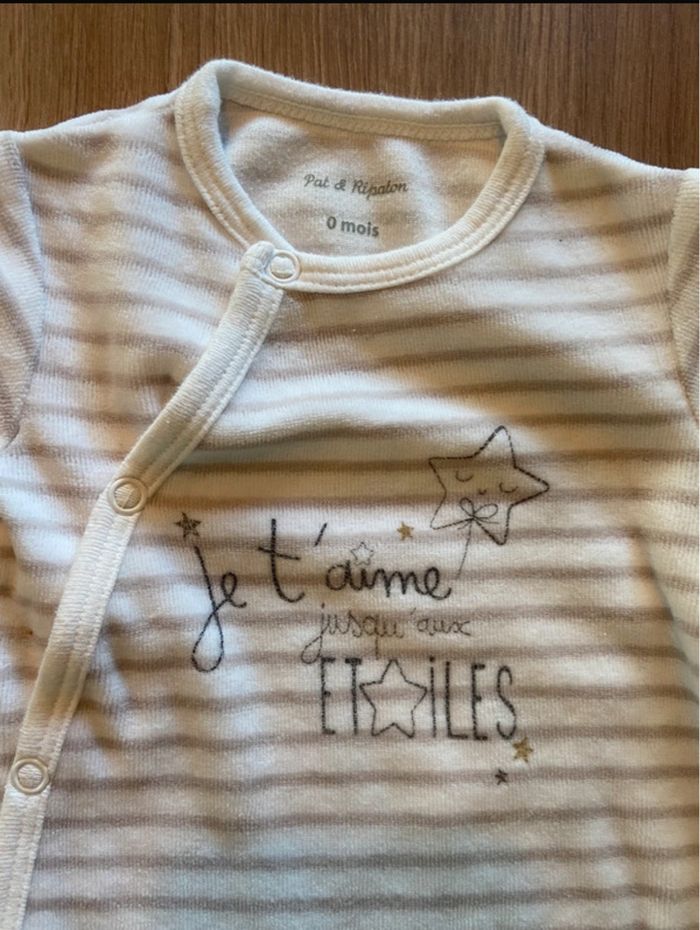 Pyjama velours, taille naissance - photo numéro 2