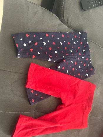 Lot 2 pantacourts bébé fille 12 mois