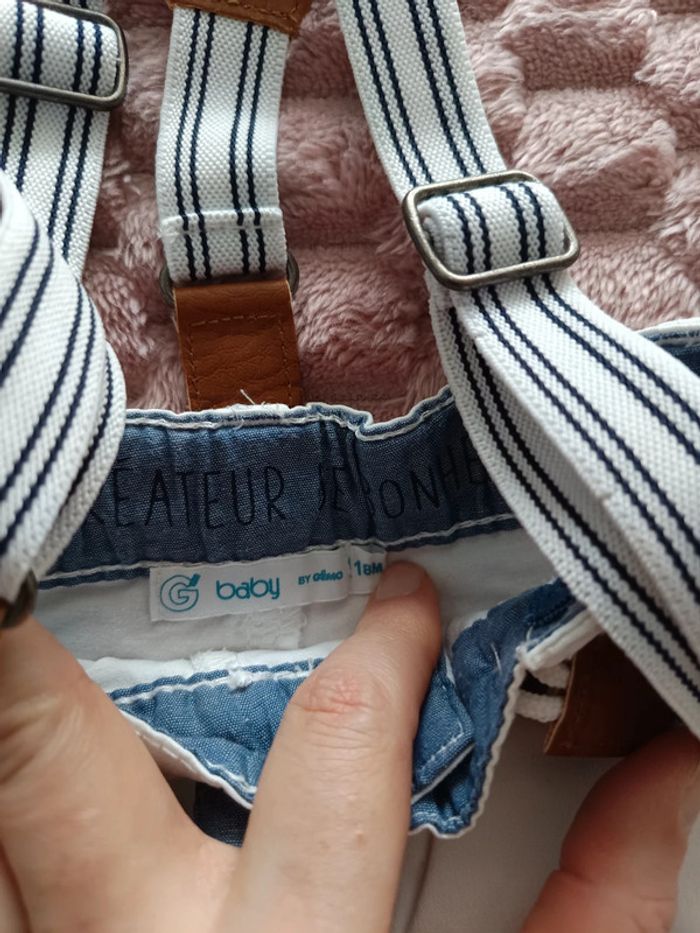 Pantalon a bretelles gemo 18m comme neuf - photo numéro 2