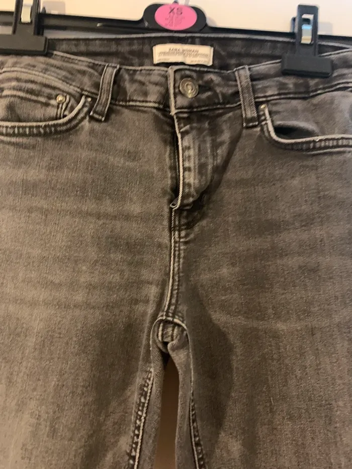 Jean’s gris Zara taille S/36 - photo numéro 3