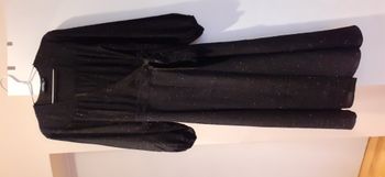 Robe noire pailletée argent (longueur chevilles)