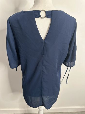 Blouse bleue marine et argentée Yessica T38 M