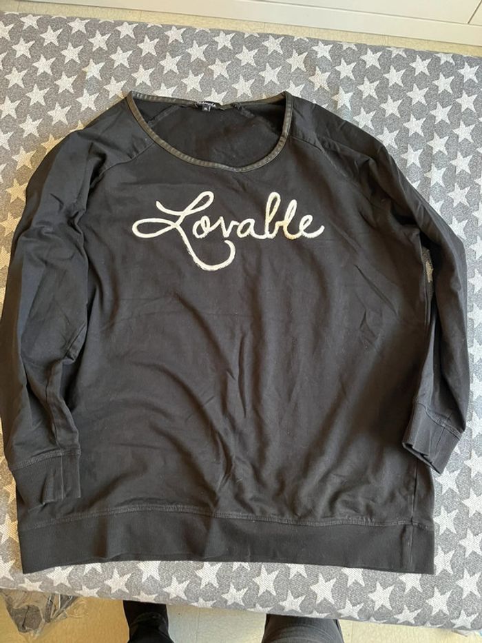 Sweat-shirt ms mode noir