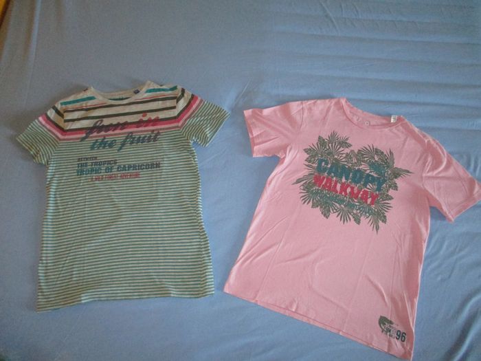 lot de 2 tee shirts manches courtes okaidi 14 ans - photo numéro 2