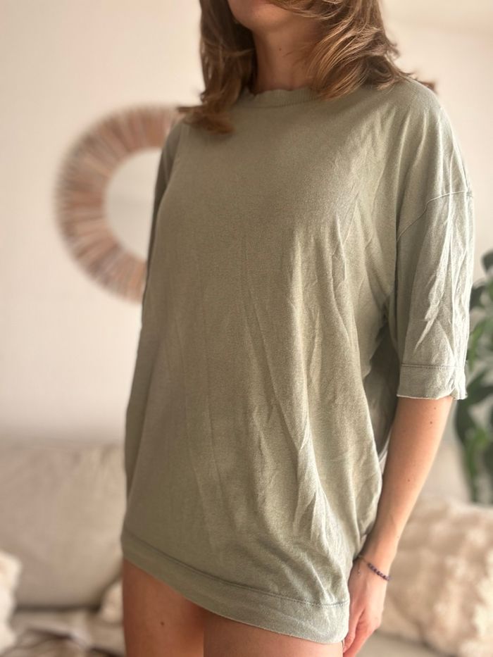 T-shirt vert collusion oversize - photo numéro 4