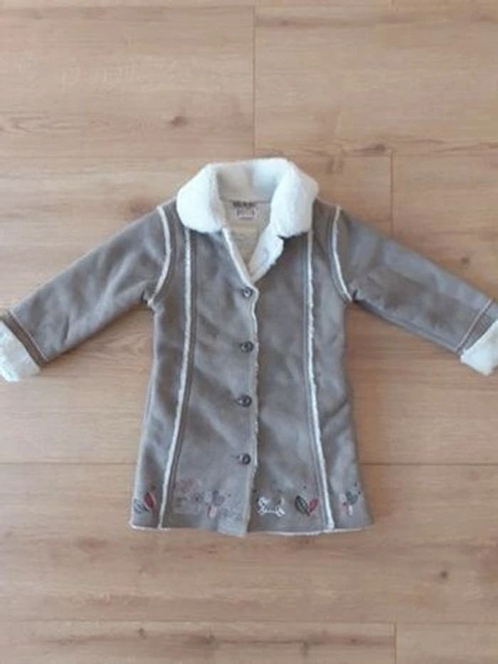 Manteau gris fille hiver 3 ans
