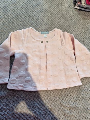 Gilet Obaïbi fille 18 mois rose