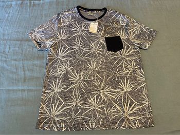 T-sort imprimé bleu en coton bio - J. Hart & Bros. - XL