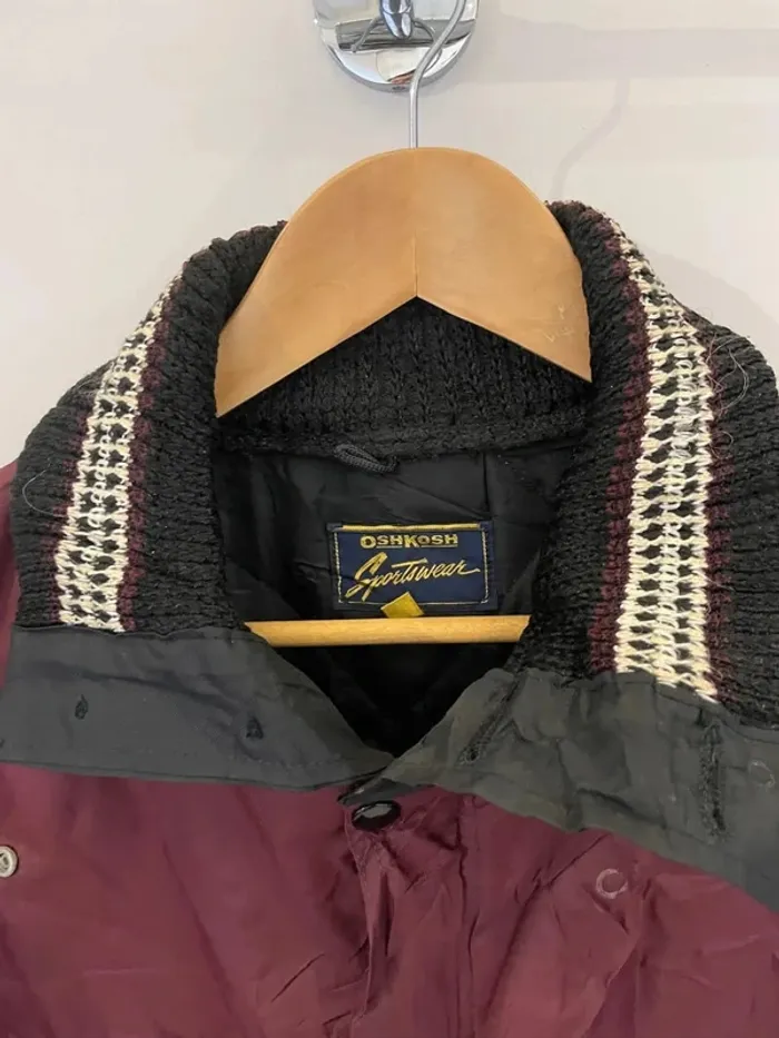 Parka jacket Oshkosh burgundy Mens XL - photo numéro 2