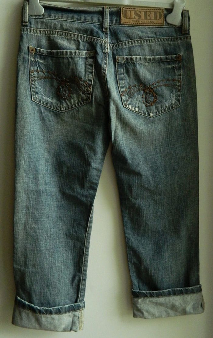 Pantacourt en jeans T 36 "Used Jeans" - photo numéro 4
