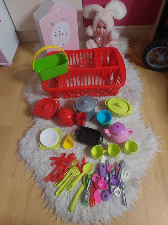 Gros lot dinettes + égouttoir + range couverts Ecoiffier/ikea TBE 🍽