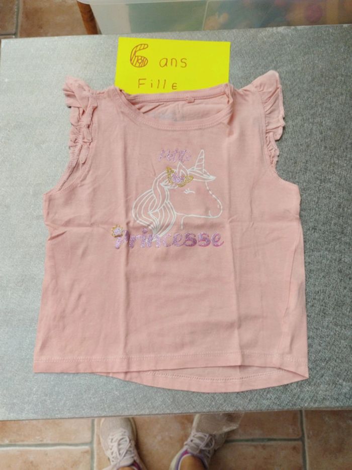 Débardeur fille 6 ans FPC saumon