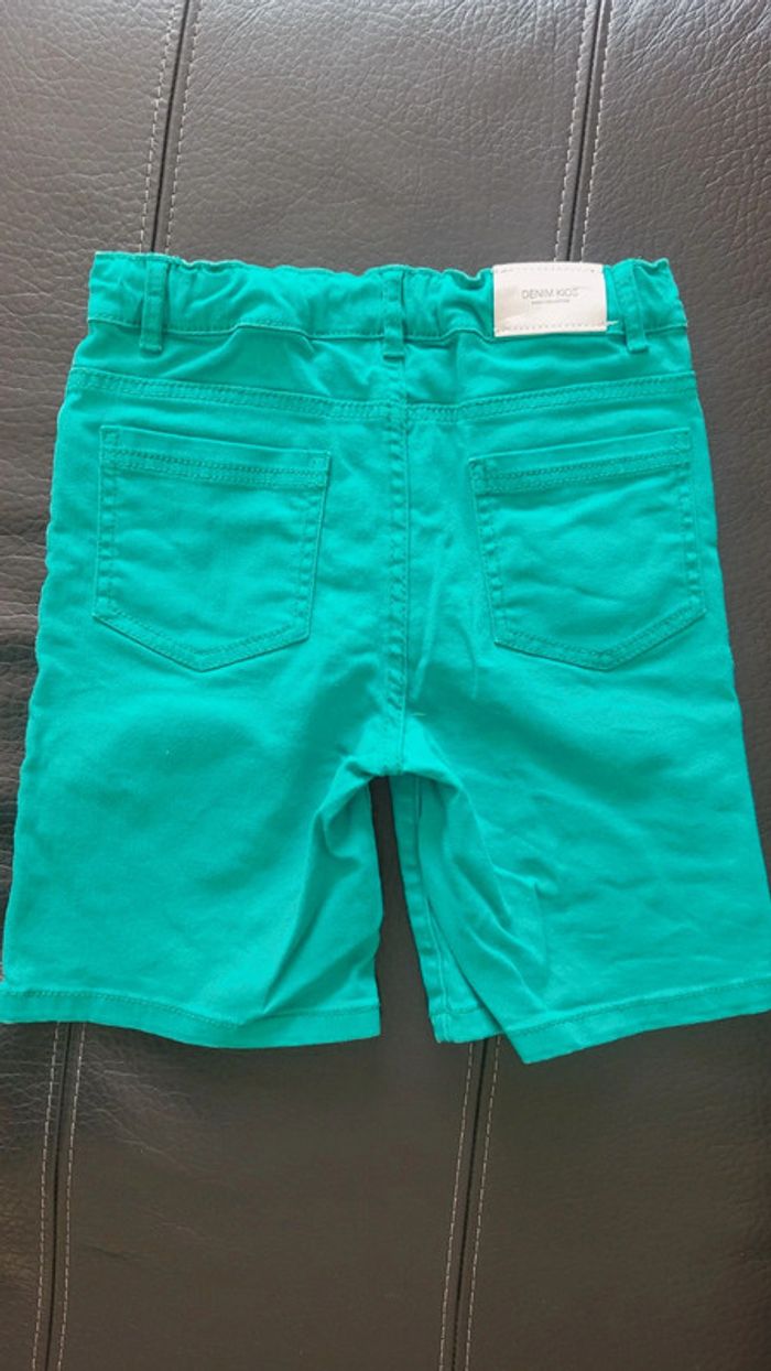 Short en jean vert taille réglable 7-8 ans - photo numéro 4