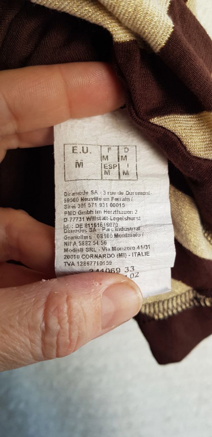 Débardeur marron et doré - photo numéro 2