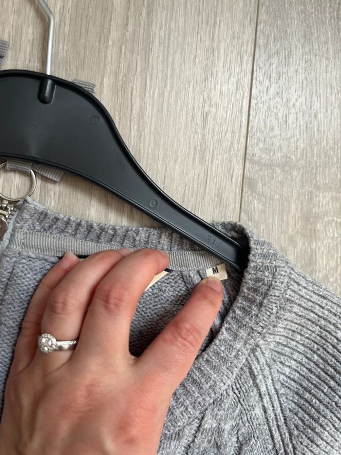 Robe pull courte M grise - photo numéro 2