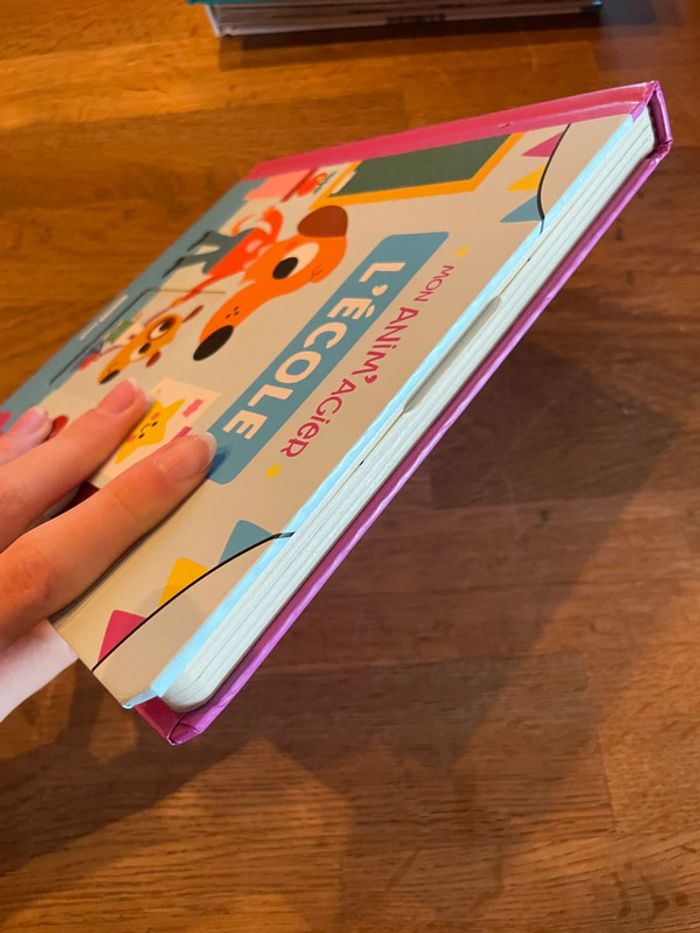 Livre cartonné Mon Anim’agier L’école Auzou éveil - 5 mécanismes et des flaps ! - photo numéro 5