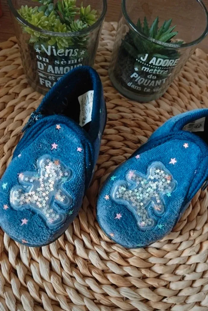 Chaussons bleu "lulu Castagnette"