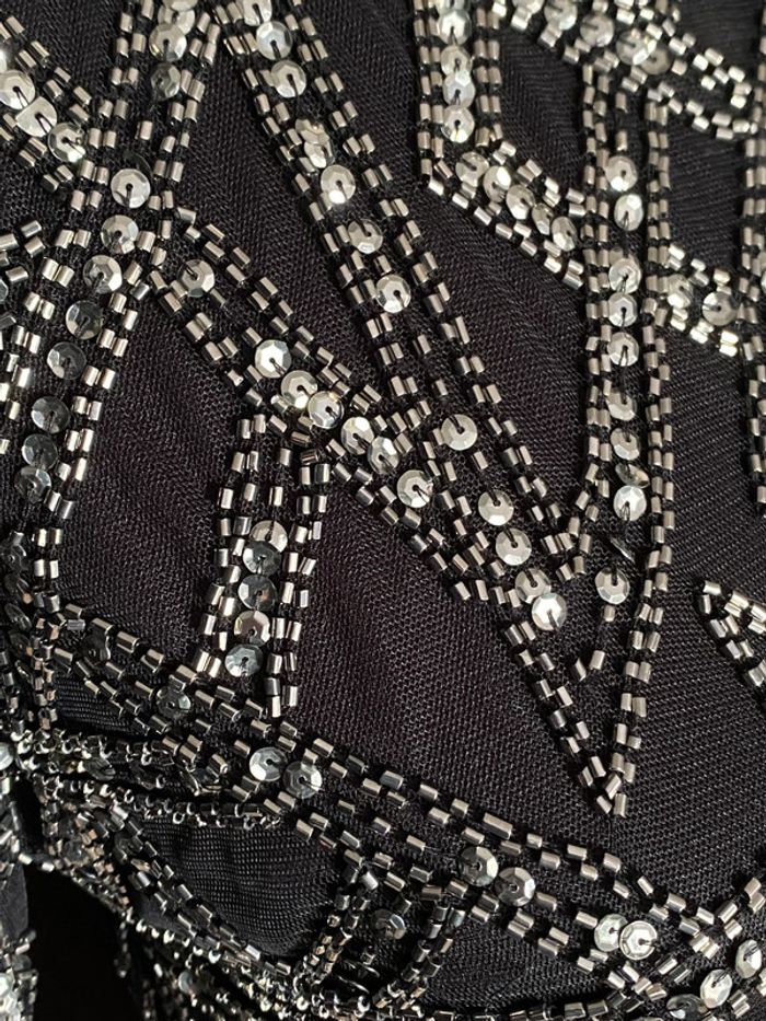 Robe à sequin noire et argentée Mango - photo numéro 7