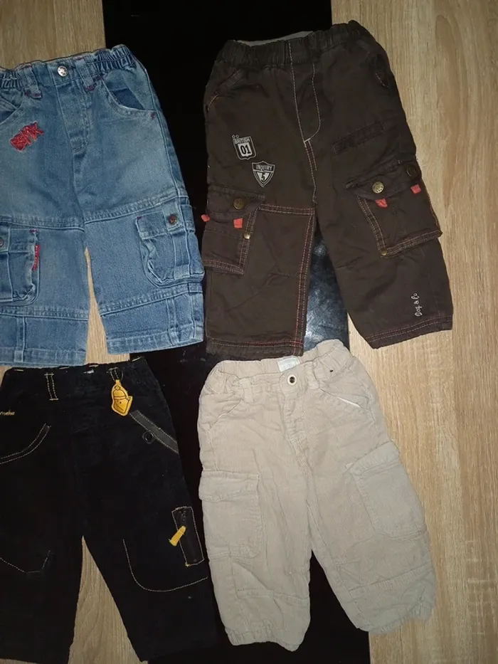 Lot 4 pantalons garçon 12 mois - photo numéro 5