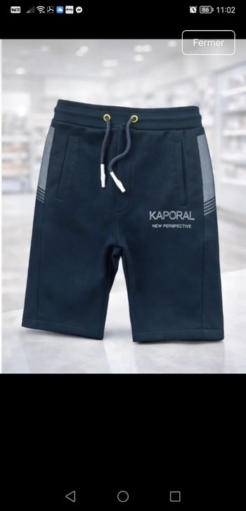 Short Kaporal bleu marine- 10 ans