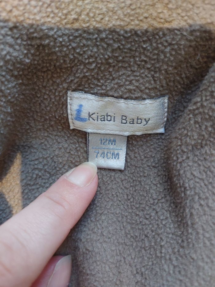 Veste légère doublée polaire 12m/74cm - photo numéro 5