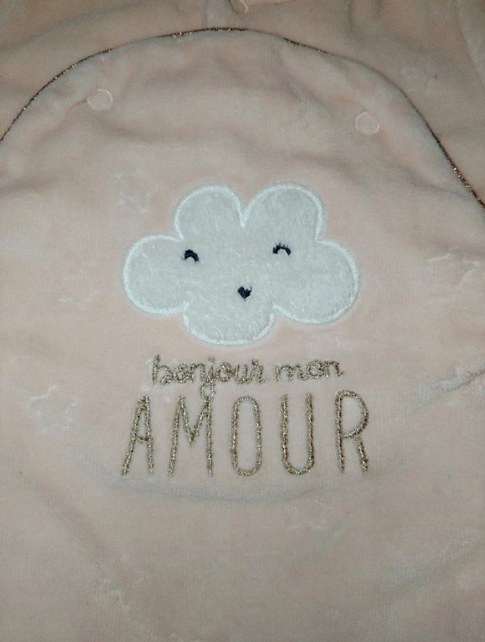 Joli pyjamas / grenouillère en velours fille 3 mois TAO - photo numéro 2