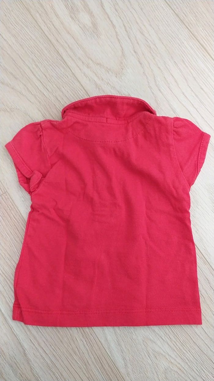 T-shirt rouge 3 mois MC - photo numéro 3