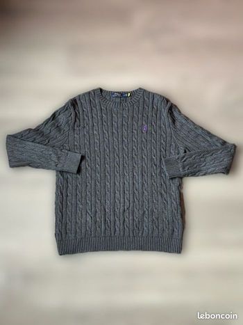 Pull Torsadée Polo Ralph Lauren Gris - M