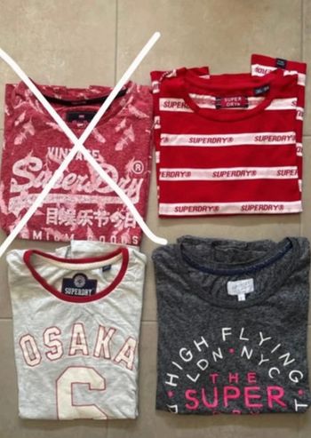 lot de 3 t shirt superdry taille 40 - taille L