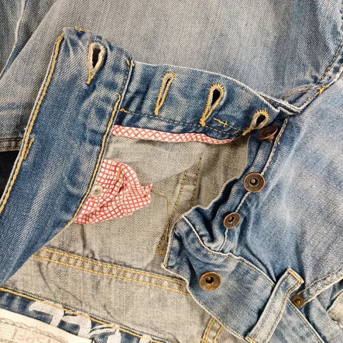 Short en jean denim bleu taille 42 estimée A868 - photo numéro 10