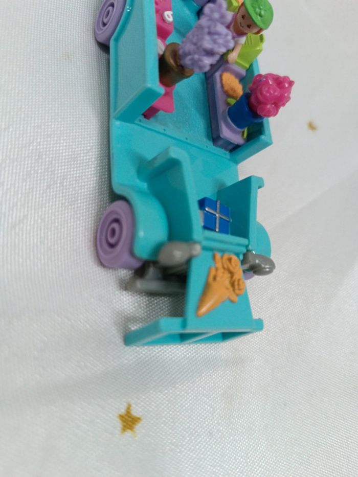 1996 Polly pocket bluebird flower fleur camion bleu on go fleuriste café cafe vintage mini miniature - photo numéro 2