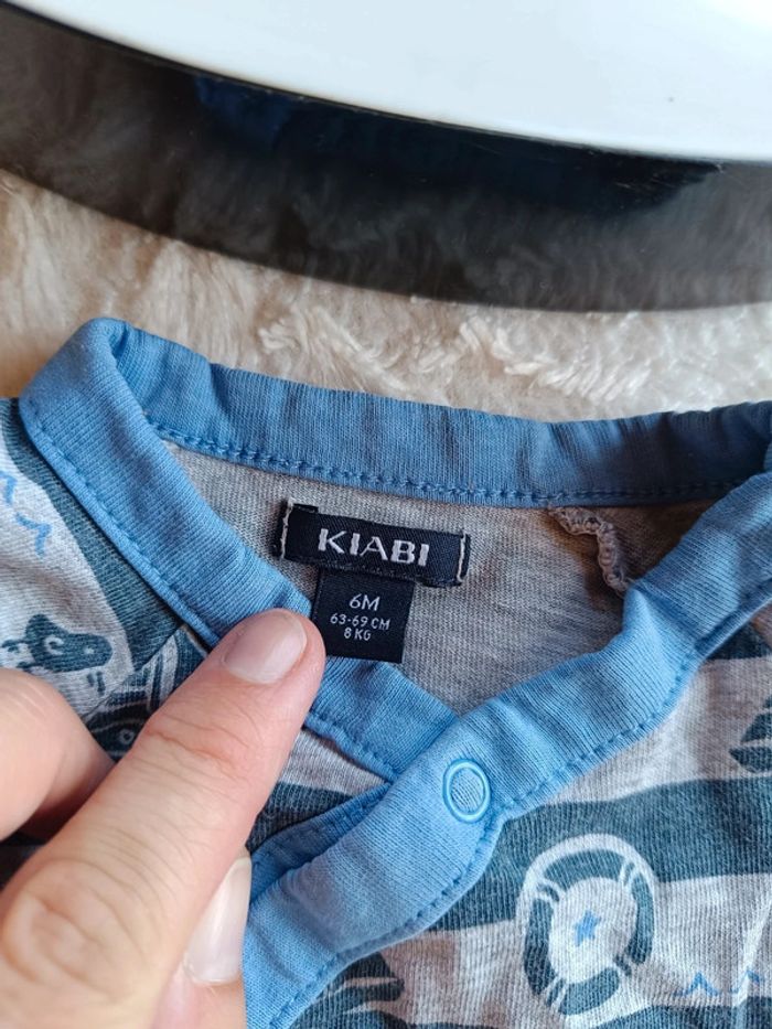 Pyjama dans pied léger été Garçon 6 mois mer bateau baleine Kiabi coton - photo numéro 4