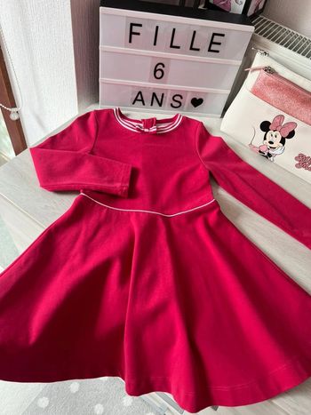Jolie robe sergent major rouge 6 ans