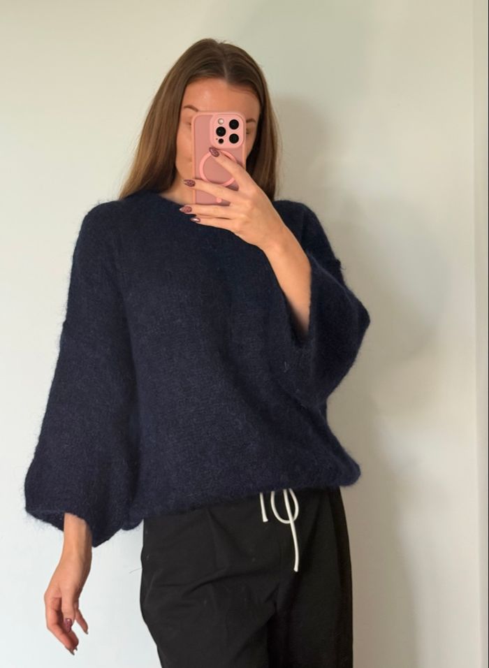 Pull - Marine - Fluffy - Cocooning - Automne - photo numéro 2