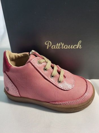Chaussures basket fille en cuir rose Point 20 Made in France 🇨🇵