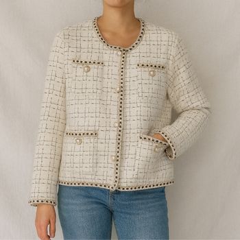 Veste en tweed chic – Taille unique