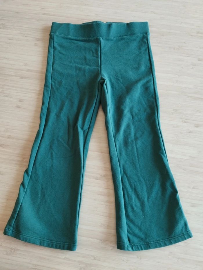 pantalon pattes d'éléphant vert 4 ans neuf