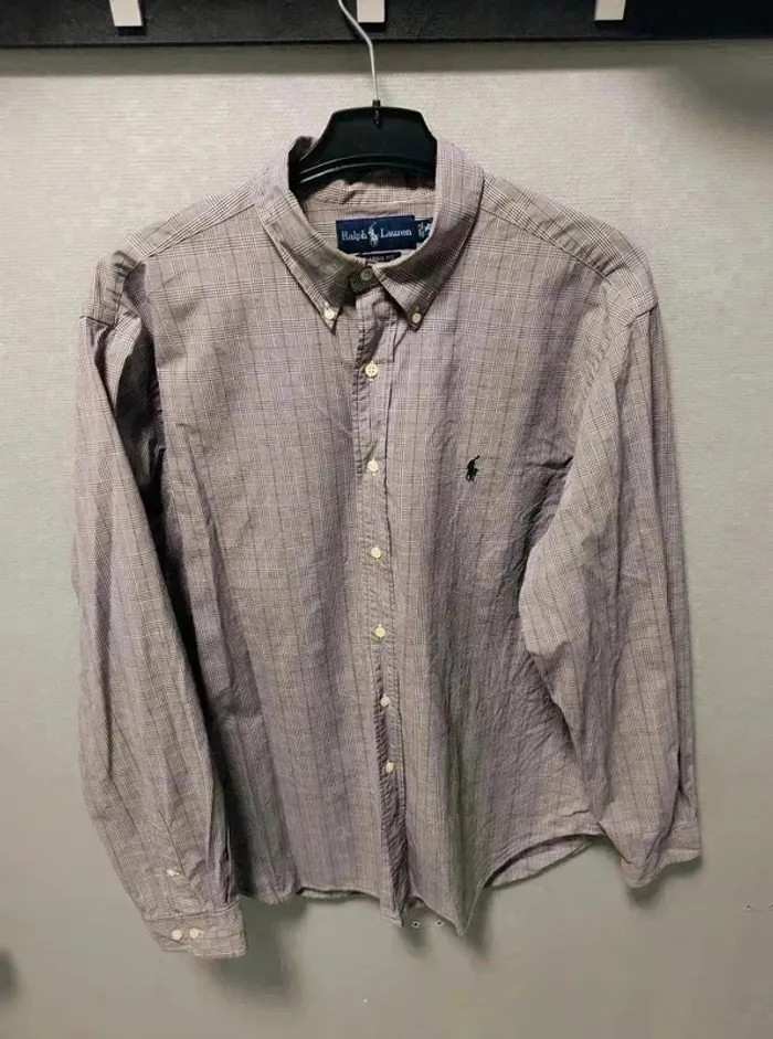 🌿 Chemise Ralph Lauren Classic Fit Vintage Carreaux (Taille XL / 17) - photo numéro 2