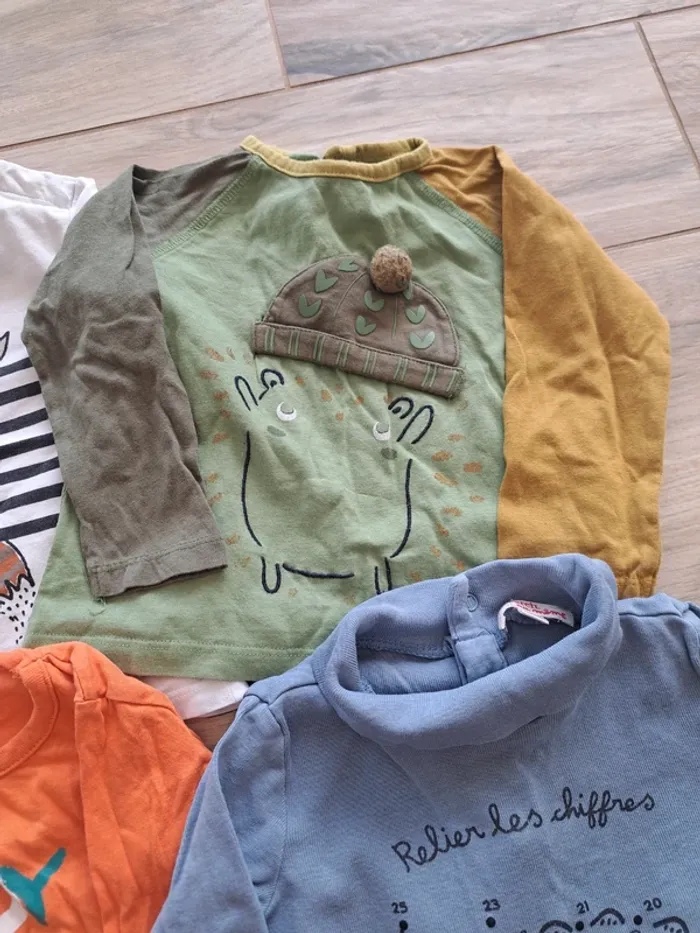 Lot tee shirt manche longue 18 mois - photo numéro 4