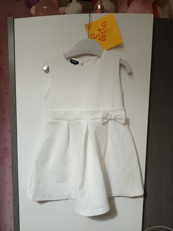 Robe été blanche noeud 24 mois 