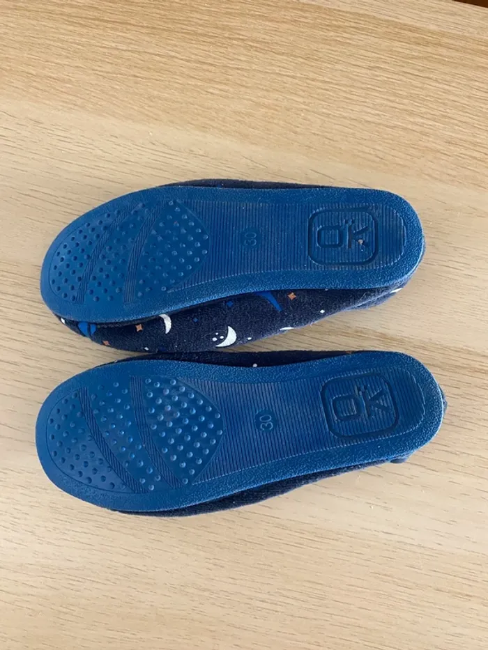 Chaussons pantoufles garçon bleu étoile planète galaxie système solaire okaidi pointure 30 - photo numéro 5