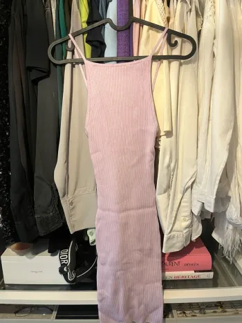 Robe côtelé mauve