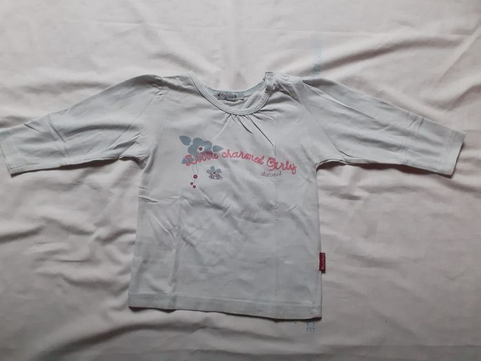 Sweet blanc motif cerises pailletées et petite fille saumon - photo numéro 4