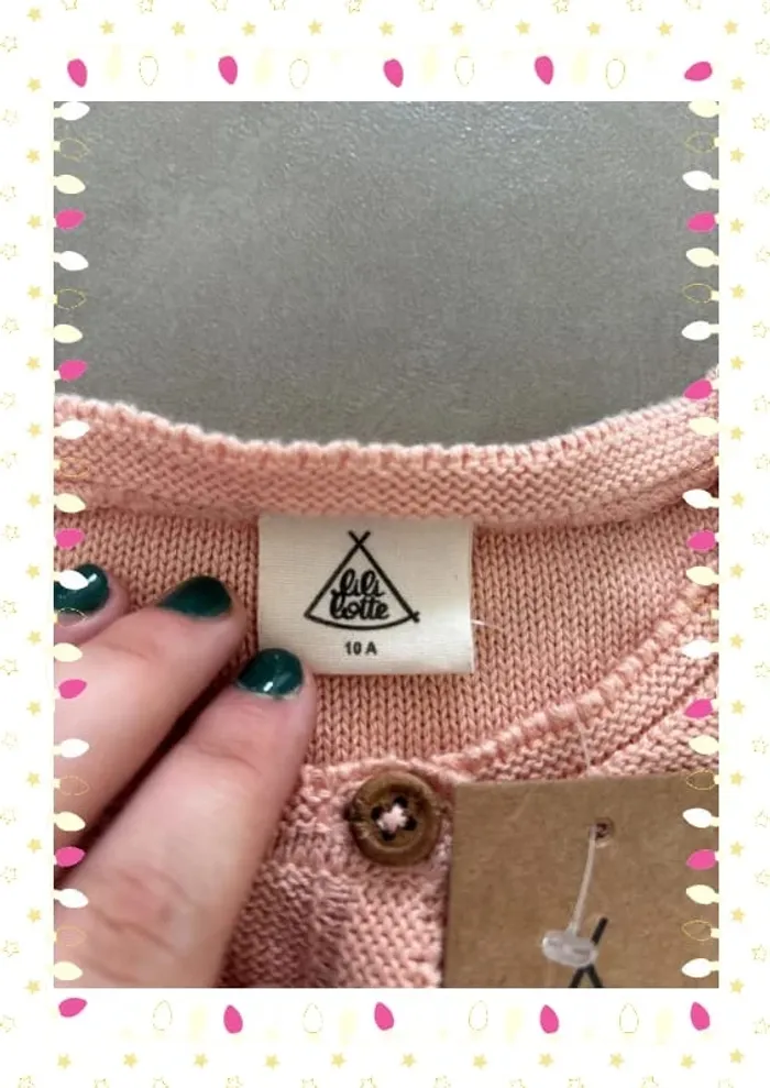 Gilet rose enfant fille taille 10 ans lililotte - photo numéro 5