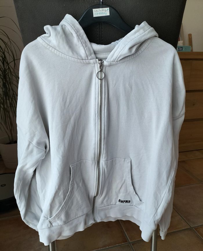 Veste zippée blanche XS